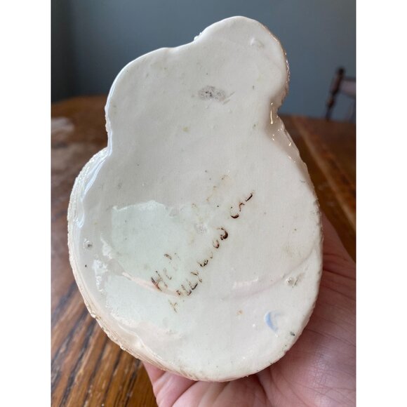 Vintage Hedi Schoop Hollywood CA Ceramic Cat Figurine With Blue Bow & Bells - Picture 4 of 7